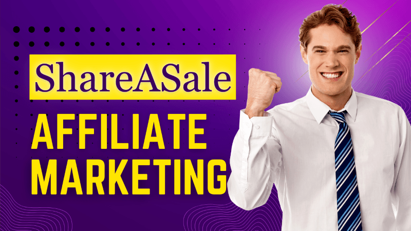 Shareasle Affiliate Marketing with white man with his fist in a triumphant position.