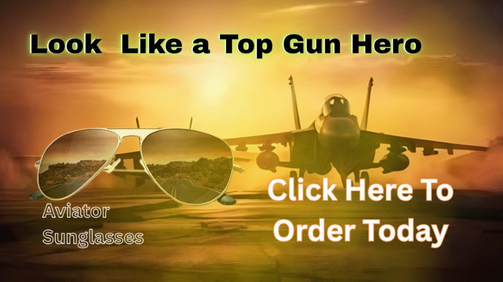 Classic Aviator Sunglasses for Men Women Driving Sun glasses Polarized Lens UV Blocking, Top Gun Sunglasses.