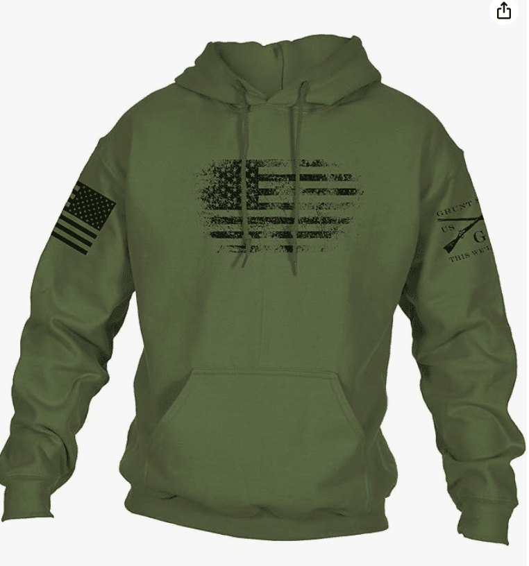 Grunt Style Vintage American Hoodie, easy to wear and not too over the top American hoodie.